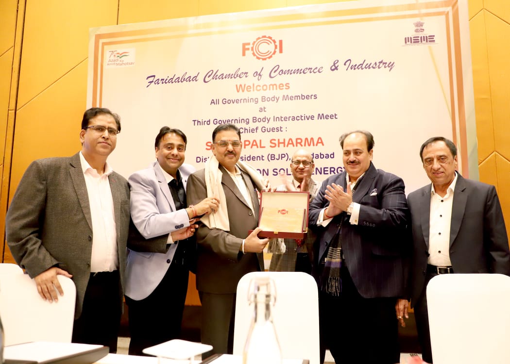 Third Governing Body meeting of Faridabad Chamber of Commerce and Industry (FCCI) for the year 2022-24 was held on 22nd Dec 2022 at Hotel Radisson Blu, Faridabad