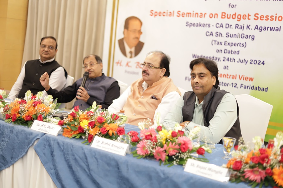 Special Seminar on First Budget Session 2024-2025 of Faridabad Chamber Of Commerce & Industry.